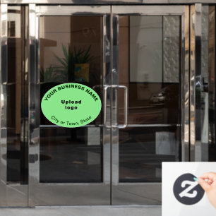 Business Brand on Light Green Oval Shape