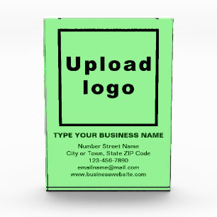 Business Brand on Light Green Portrait Rectangle Photo Block
