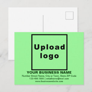 Business Brand on Light Green Postcard
