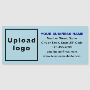 Business Brand on Long Light Blue Magnetic Card