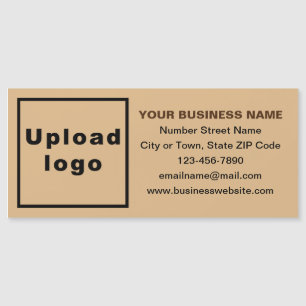 Business Brand on Long Light Brown Magnetic Card