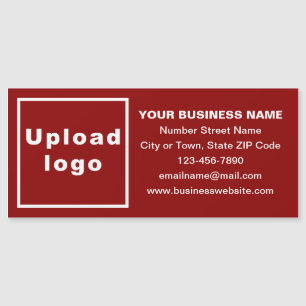 Business Brand on Long Red Magnetic Card