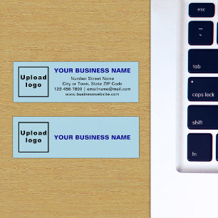 Business Brand on Mini Size Light Blue Card