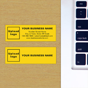 Business Brand on Mini Size Yellow Card
