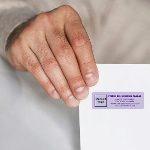 Business Brand on Monochrome Purple Return Address