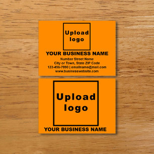 Business Brand on Orange Colour Calling Card