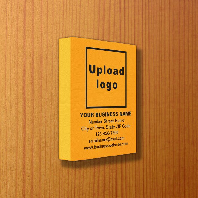 Business Brand on Orange Colour Canvas Print (Creator Uploaded)