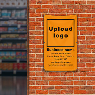 Business Brand on Orange Colour Portrait Banner