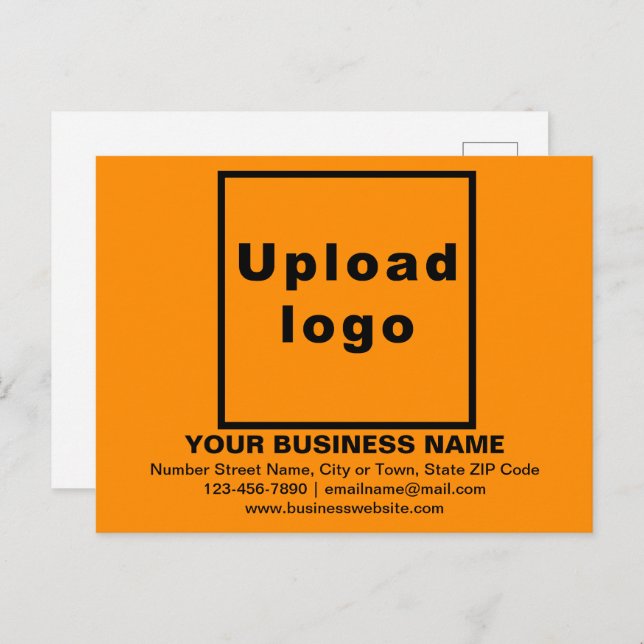 Business Brand on Orange Colour Postcard (Front/Back)