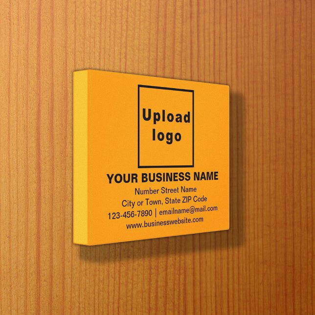 Business Brand on Orange Colour Rectangle Canvas Print (Creator Uploaded)