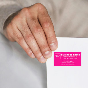 Business Brand on Pink Address Label