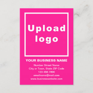Business Brand on Pink Flat Card