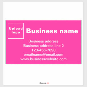 Business Brand on Pink Large Rectangle Vinyl