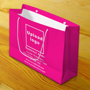 Business Brand on Pink Large Size Gift Bag