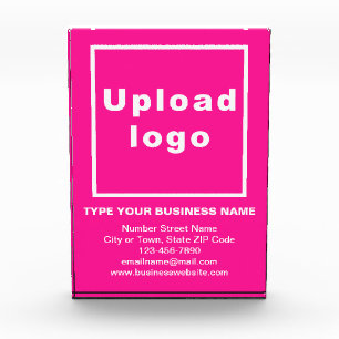Business Brand on Pink Portrait Rectangle Photo Block