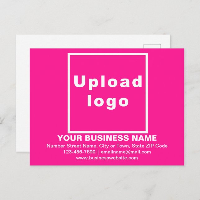 Business Brand on Pink Postcard (Front/Back)