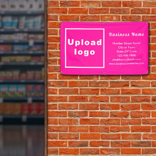 Business Brand on Pink Rectangle Banner