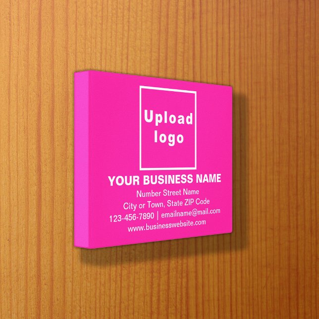 Business Brand on Pink Rectangle Canvas Print (Creator Uploaded)