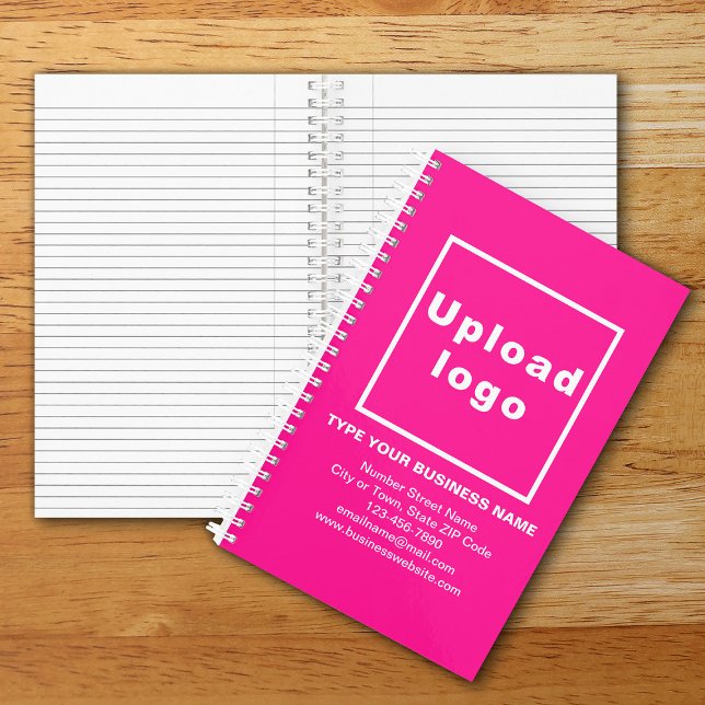 Business Brand on Pink Spiral Notebook (Your business brand on pink spiral notebook. Office & school supply to build brand name awareness.)