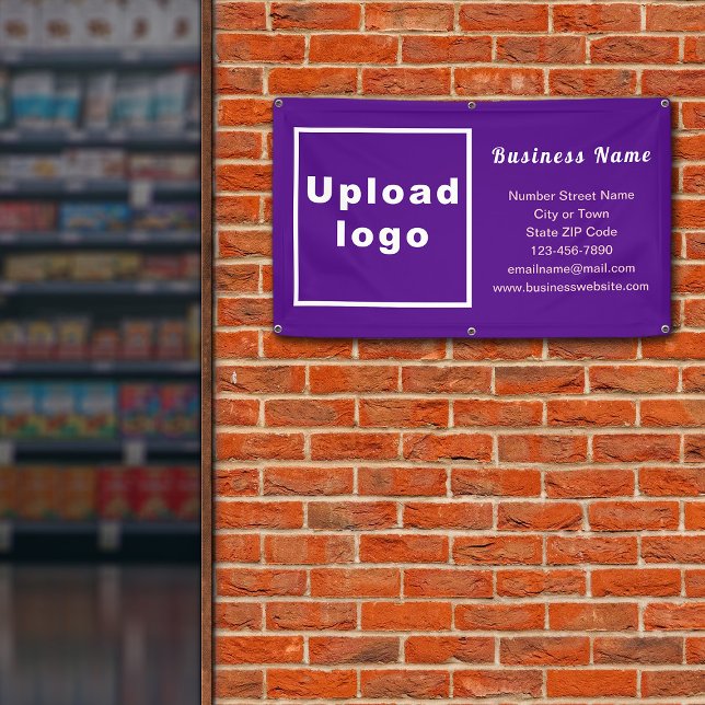 Business Brand on Purple Banner (Purple banner with your business brand)