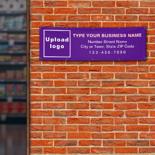 Business Brand on Purple Long Banner