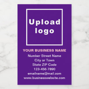 Business Brand on Purple Portrait Format Food Label