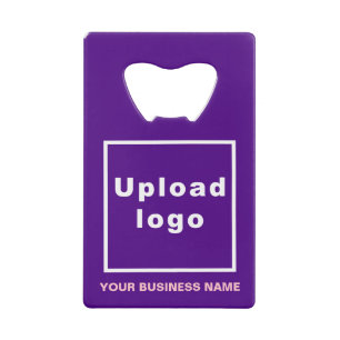 Business Brand on Purple Rectangle Bottle Opener