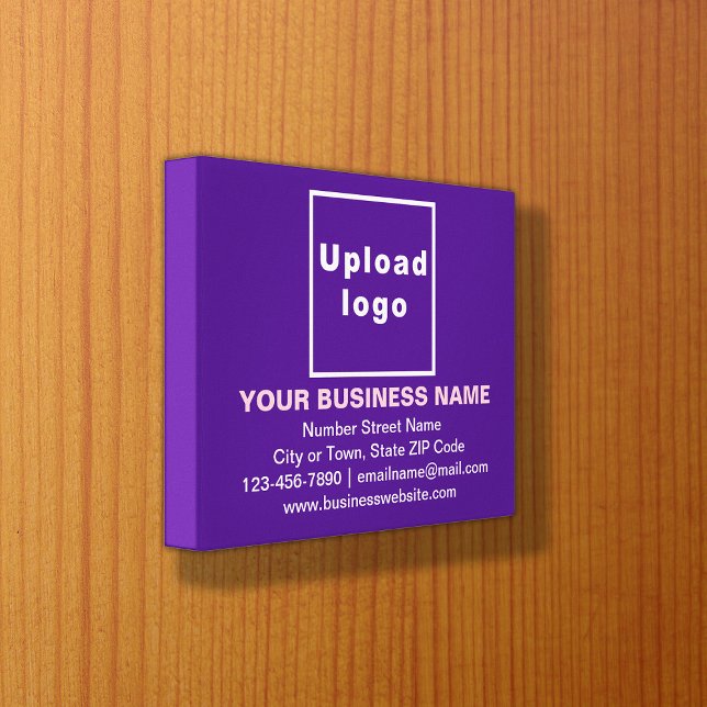 Business Brand on Purple Rectangle Canvas Print (Creator Uploaded)