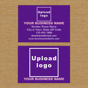 Business Brand on Purple Rectangle Enclosure Card