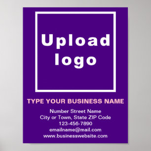 Business Brand on Purple Small Poster