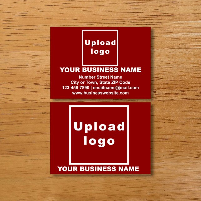 Business Brand on Red Calling Card (Creator Uploaded)