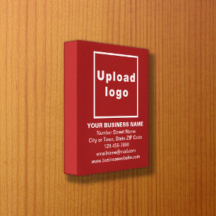 Business Brand on Red Canvas Print