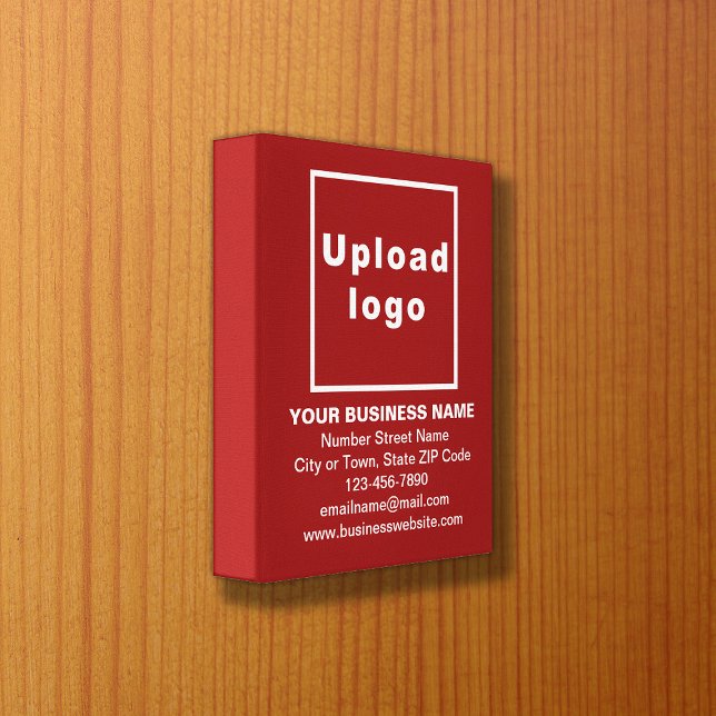 Business Brand on Red Canvas Print (Creator Uploaded)