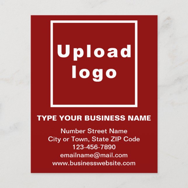 Business Brand on Red Paper Sheet  (Front)