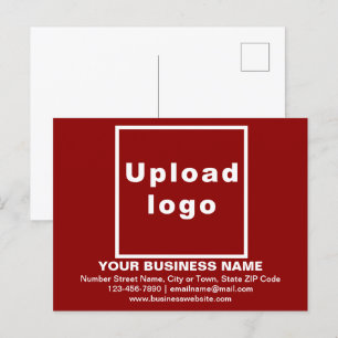 Business Brand on Red Postcard