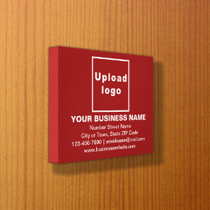 Business Brand on Red Rectangle Canvas Print