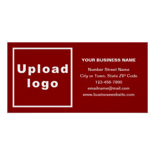 Business Brand on Red Rectangle Glossy Poster