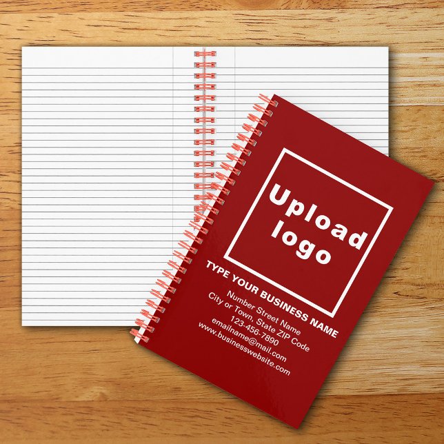Business Brand on Red Spiral Notebook (Your business brand on red spiral notebook. Office & school supply to build brand name awareness.)