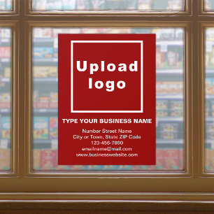 Business Brand on Red Window Cling