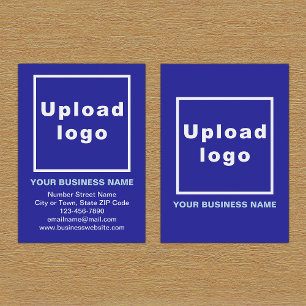 Business Brand on Small Blue Portrait Card