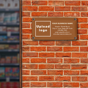 Business Brand on Small Brown Banner