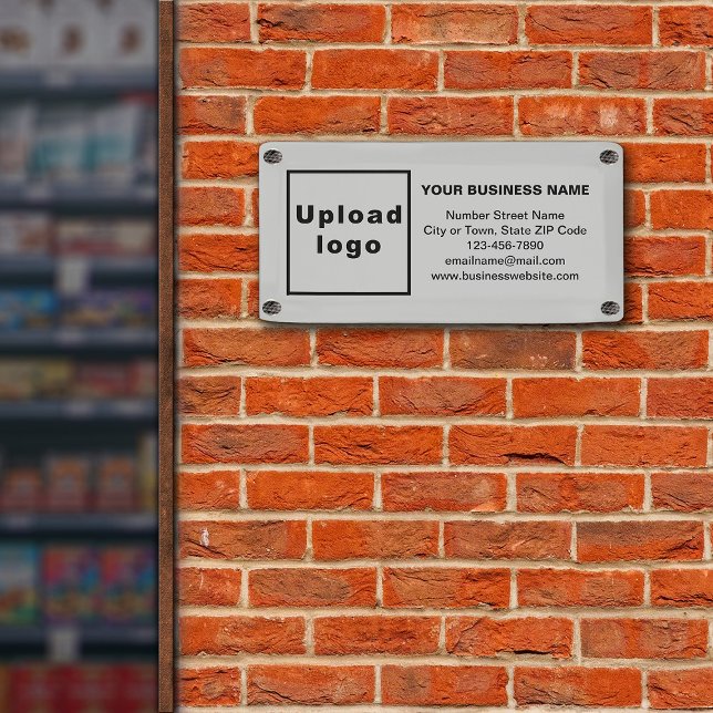 Business Brand on Small Grey Banner (Small gray banner with your business brand)