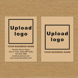 Business Brand on Small Light Brown Portrait Card