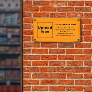 Business Brand on Small Orange Banner