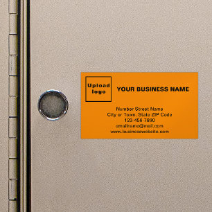 Business Brand on Small Orange Magnetic Card