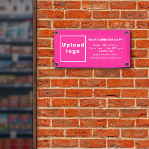 Business Brand on Small Pink Banner