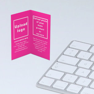 Business Brand on Small Pink Folded Card