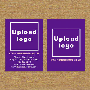 Business Brand on Small Purple Portrait Card