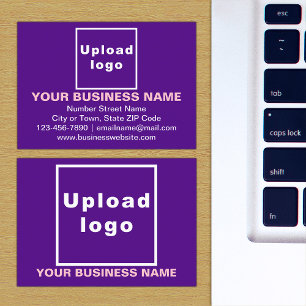 Business Brand on Small Purple Rectangle Card