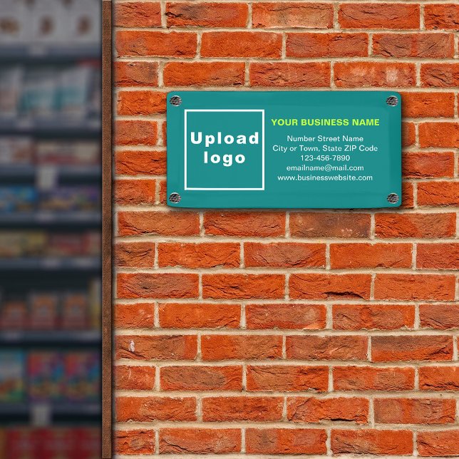Business Brand on Small Teal Green Banner (Small teal green banner with your business brand)
